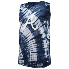 Atlanta Braves Touch Women's Money Ball Tie-Dye Tank Top - Navy - MLB Online