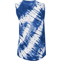 Milwaukee Brewers Touch Women's Money Ball Tie-Dye Tank Top - Blue - MLB Discount