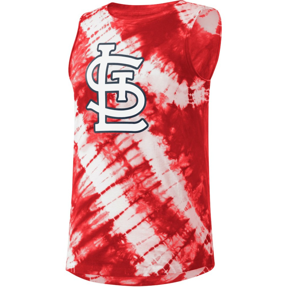 St. Louis Cardinals Touch Women's Money Ball Tie-Dye Tank Top - Red - MLB Online
