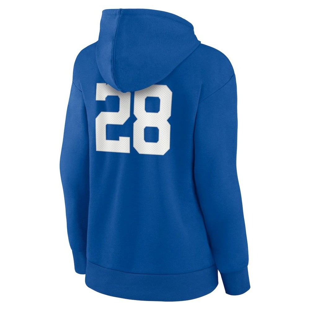 Fanatics Jonathan Taylor Indianapolis Colts Women's Player Icon Name & Number V-Neck Pullover Hoodie Royal