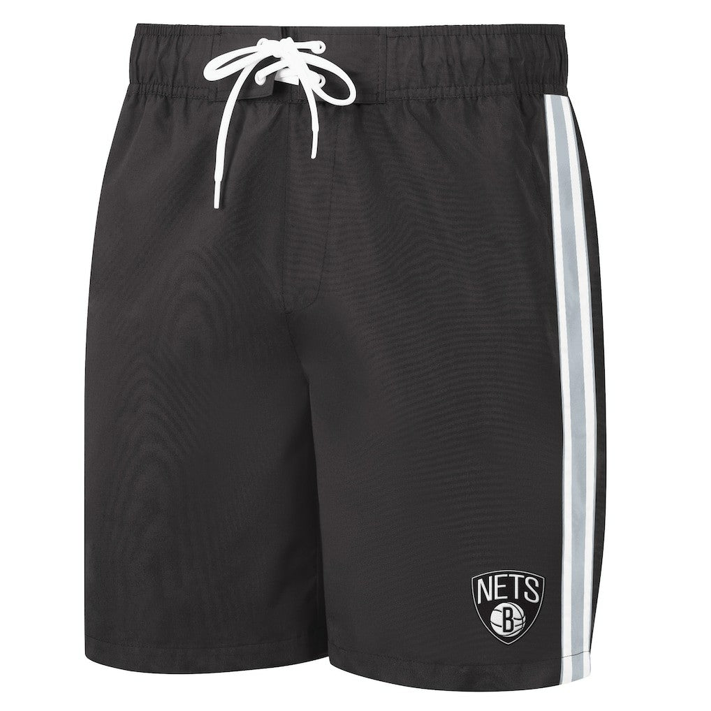 Brooklyn Nets G-III Sports by Carl Banks Sand Beach Volley Swim Shorts Black/Gray