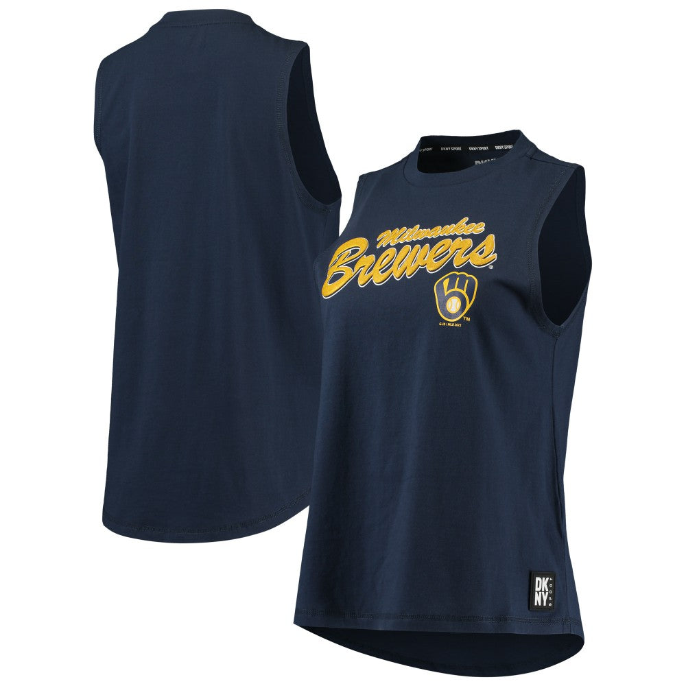 Milwaukee Brewers DKNY Sport Women's Marcie Tank Top - Navy - MLB on Sale