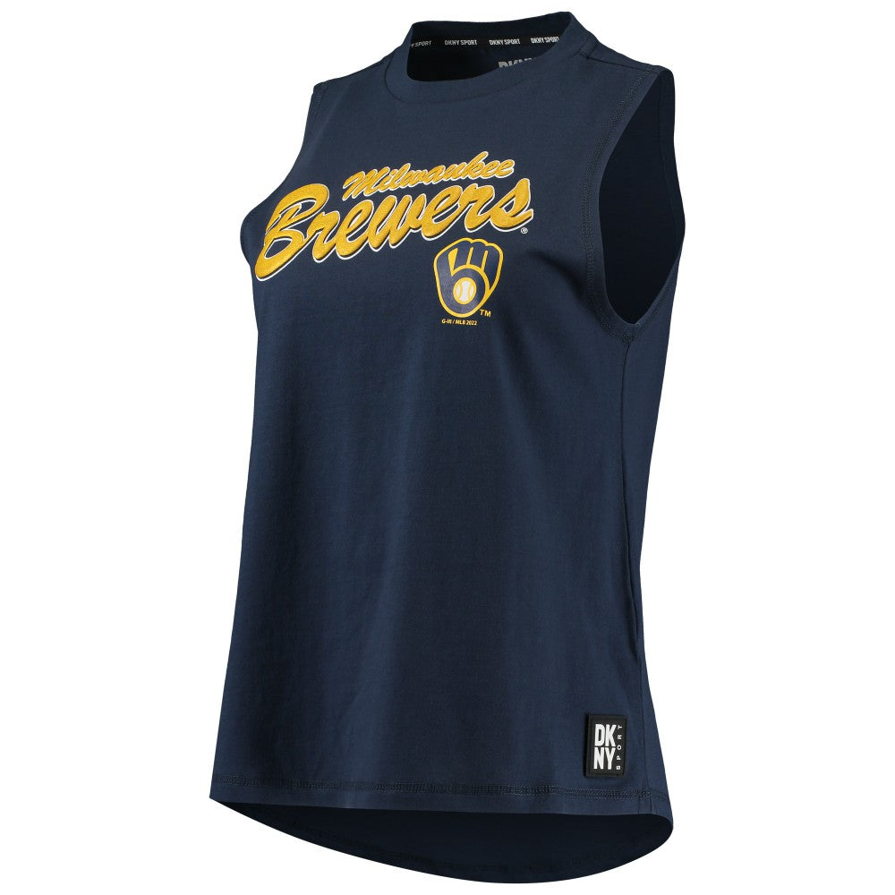Milwaukee Brewers DKNY Sport Women's Marcie Tank Top - Navy - MLB on Sale