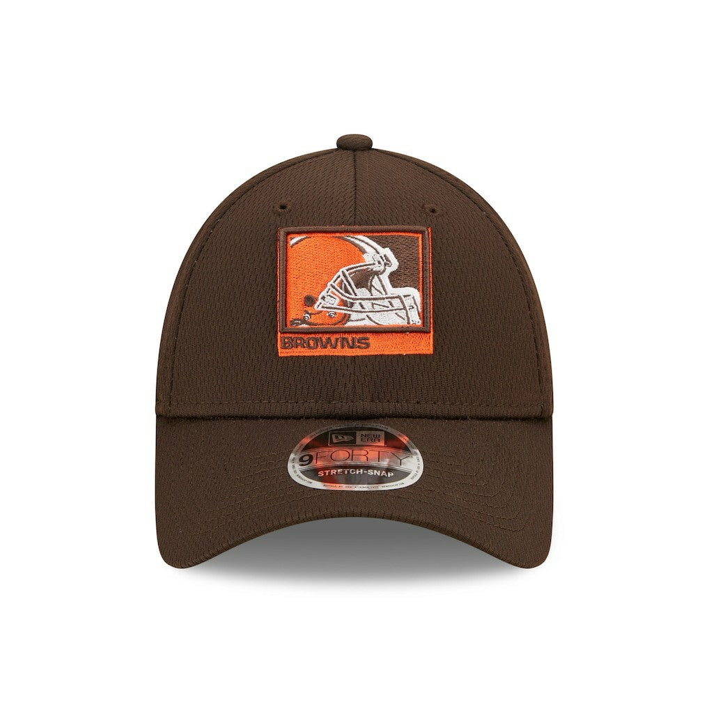 Cleveland Browns New Era Framed AF 9FORTY Snapback Hat Brown