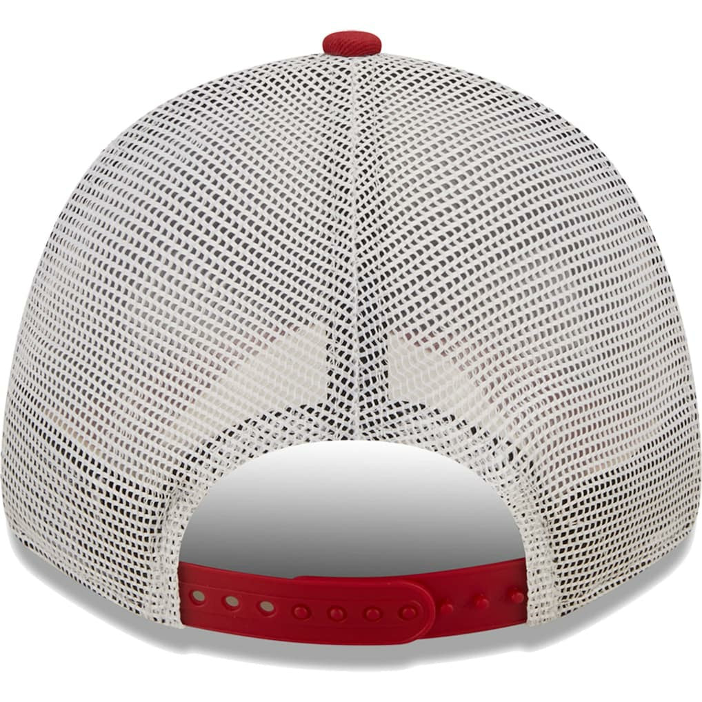 Arizona Cardinals New Era Logo Patch Trucker 9FORTY Snapback Hat Cardinal/White