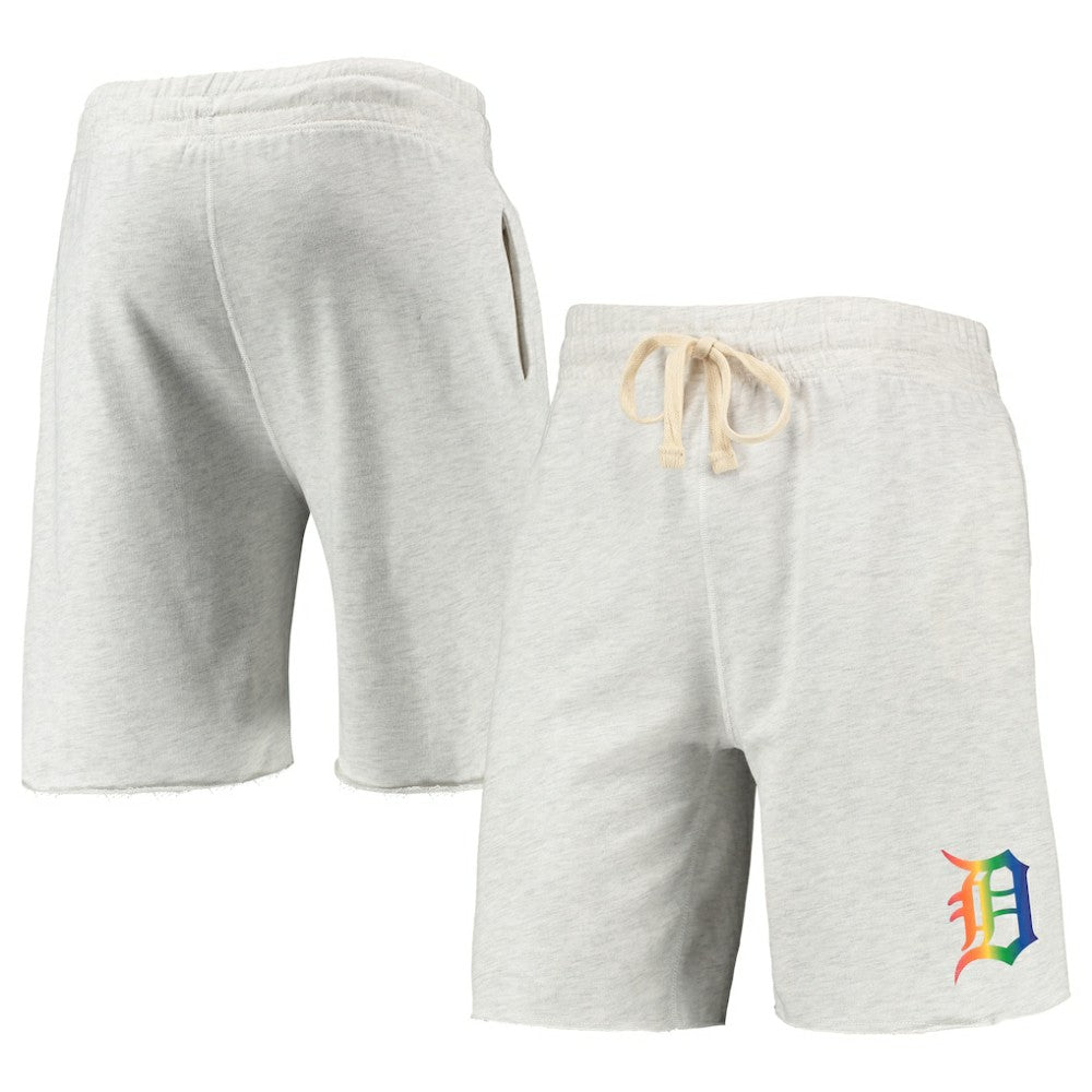 Detroit Tigers Concepts Sport Mainstream Logo Terry Tri-Blend Shorts - Oatmeal - MLB Online