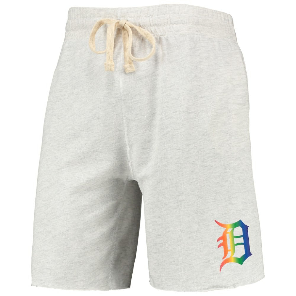 Detroit Tigers Concepts Sport Mainstream Logo Terry Tri-Blend Shorts - Oatmeal - MLB Online