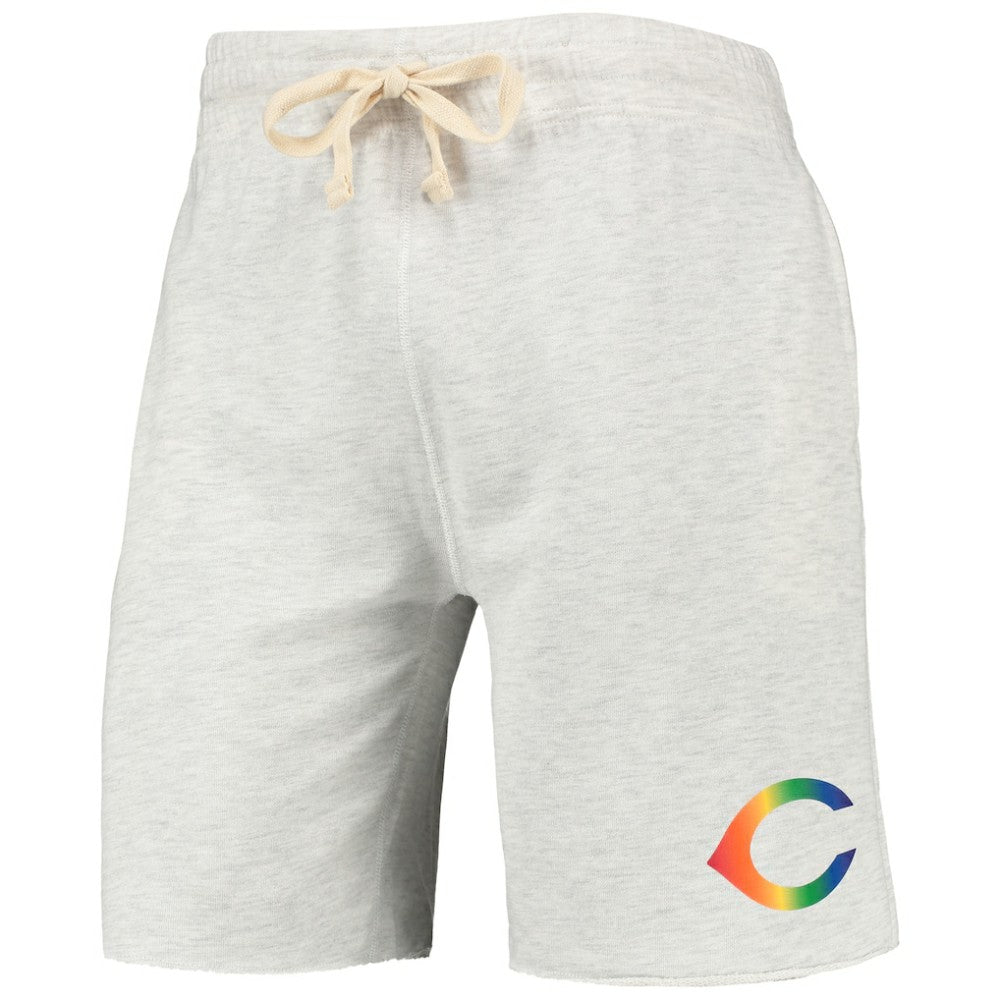 Cincinnati Reds Concepts Sport Mainstream Logo Terry Tri-Blend Shorts - Oatmeal - MLB Online