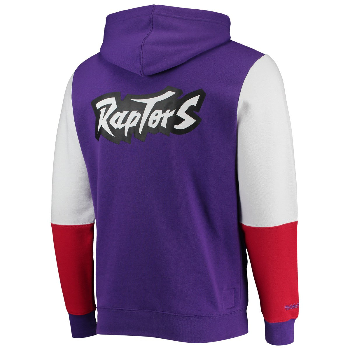 Toronto Raptors Hardwood Classics Fusion 2.0 Colorblock Pullover Hoodie Purple | Mitchell & Ness US