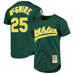 Mark McGwire Athletics Mitchell & Ness 1997 Cooperstown Collection Authentic Jersey - Green - Mitchell & Ness on Sale