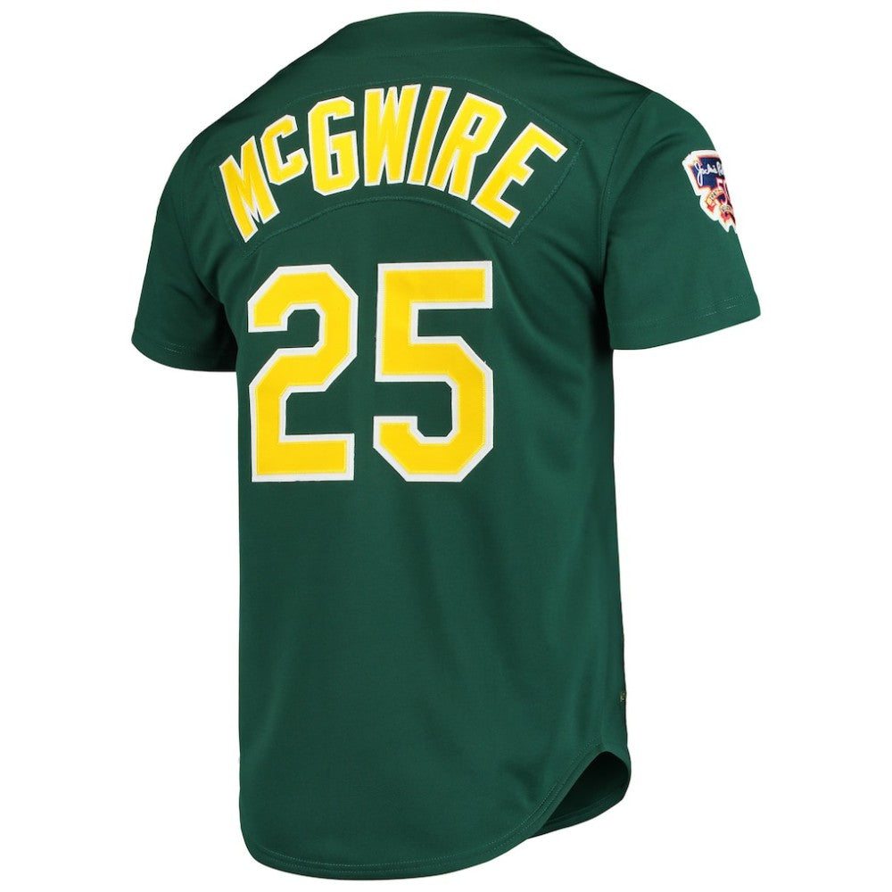 Mark McGwire Athletics Mitchell & Ness 1997 Cooperstown Collection Authentic Jersey - Green - Mitchell & Ness on Sale