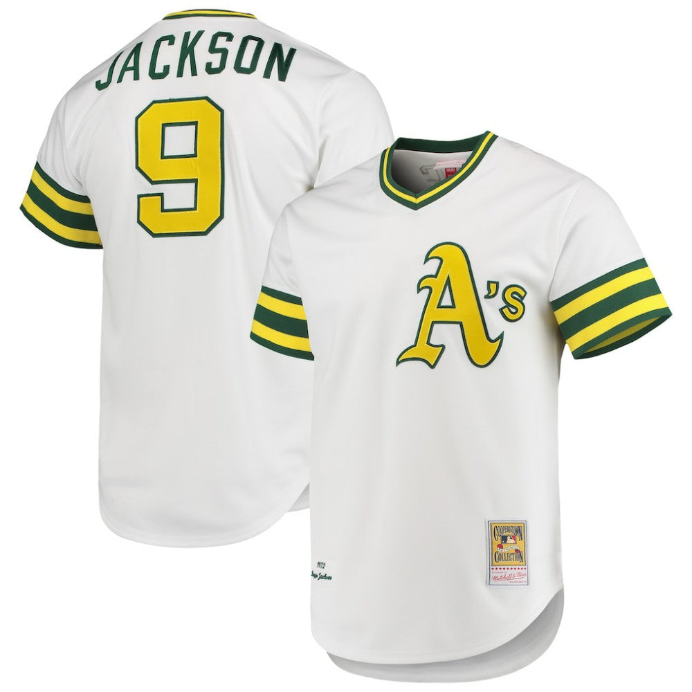 Reggie Jackson Athletics Mitchell & Ness 1972 Cooperstown Collection Authentic Jersey - White - Mitchell & Ness Discount