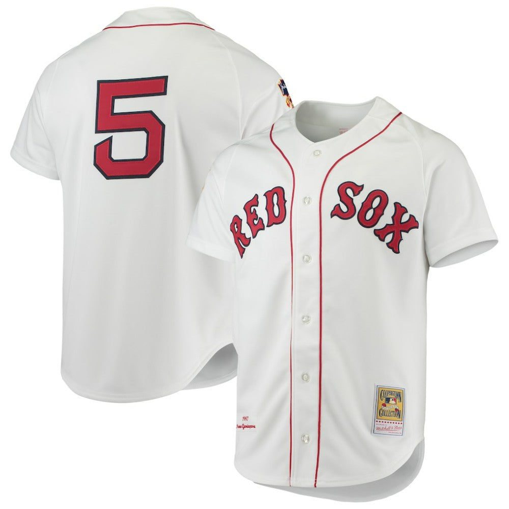 Nomar Garciaparra Boston Red Sox Mitchell & Ness 1997 Cooperstown Collection Authentic Jersey - White - Mitchell & Ness Lifestyle