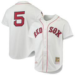Nomar Garciaparra Boston Red Sox Mitchell & Ness 1997 Cooperstown Collection Authentic Jersey - White - Mitchell & Ness Lifestyle