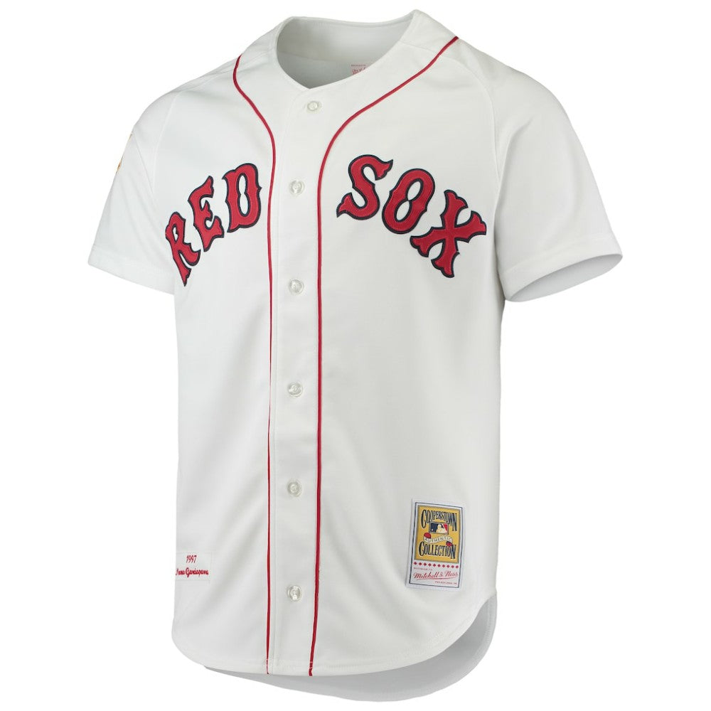 Nomar Garciaparra Boston Red Sox Mitchell & Ness 1997 Cooperstown Collection Authentic Jersey - White - Mitchell & Ness Lifestyle