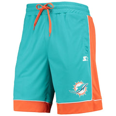 Miami Dolphins Starter Fan Favorite Fashion Shorts Aqua/Orange