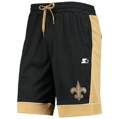 New Orleans Saints Starter Fan Favorite Fashion Shorts Black/Gold