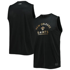 New Orleans Saints MSX by Michael Strahan Rebound Tank Top Black