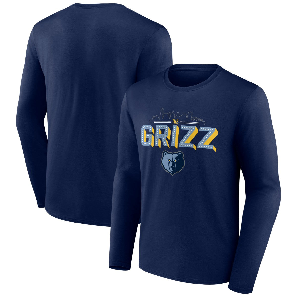 Memphis Grizzlies Tip-Off Long Sleeve T-Shirt Navy