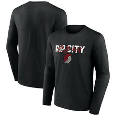 Portland Trail Blazers Tip-Off Long Sleeve T-Shirt Black