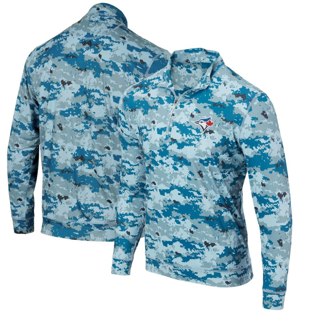 Toronto Blue Jays Digital Camo Performance Quarter-Zip Pullover Jacket - Royal - MLB Sale