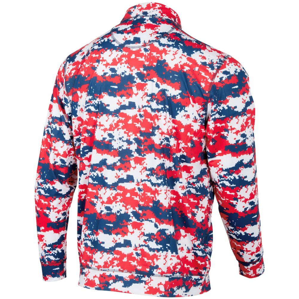 Texas Rangers Digital Camo Performance Quarter-Zip Pullover Jacket - Red - MLB Discount