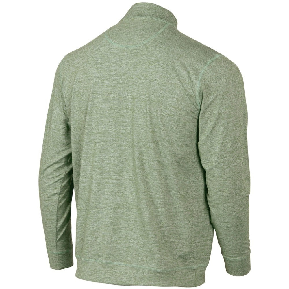 Seattle Mariners Peached Marled Yarn Quarter-Zip Pullover Jacket - Heathered Green - MLB Discount