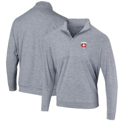 Minnesota Twins Peached Marled Yarn Quarter-Zip Pullover Jacket - Heathered Navy - MLB Discount