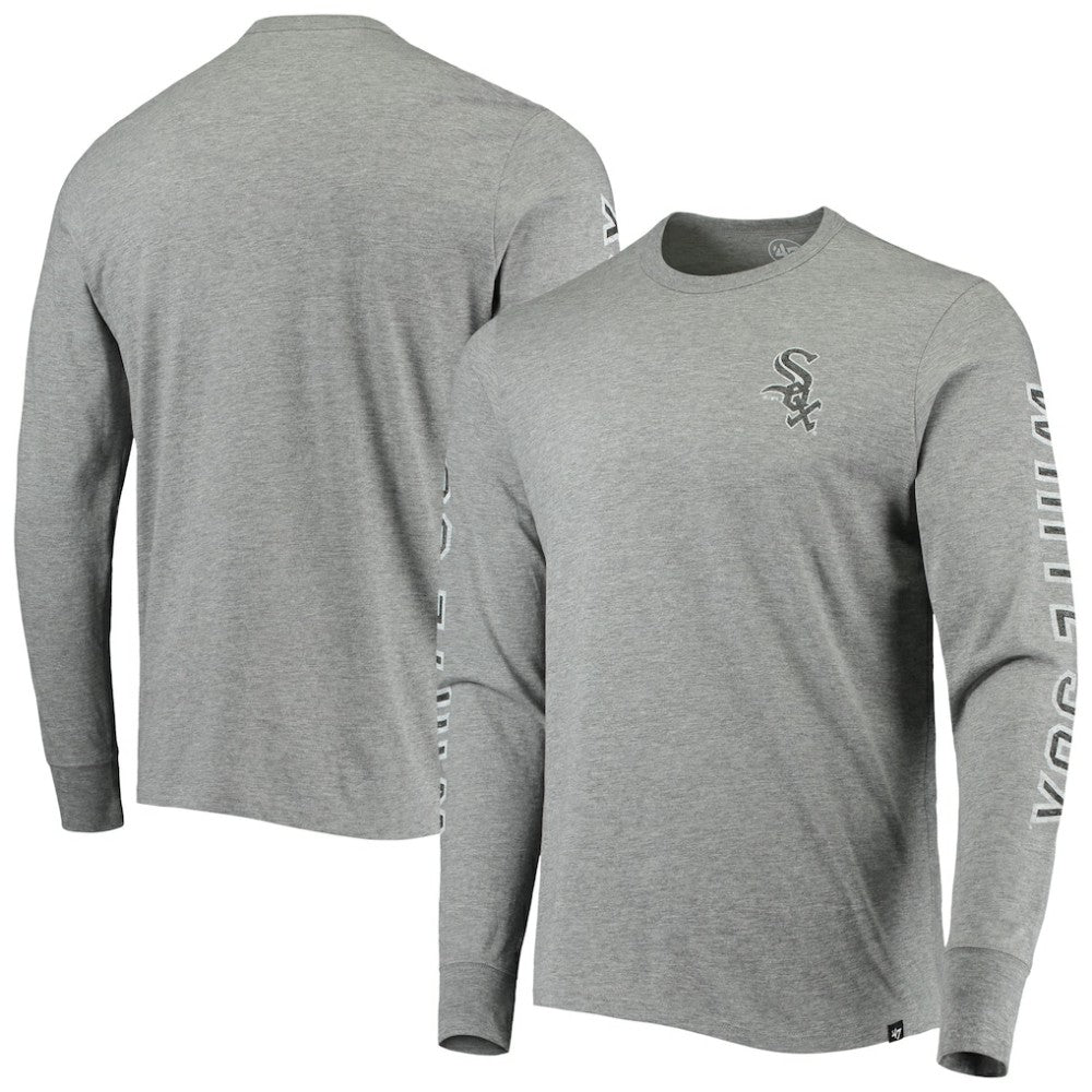 Chicago White Sox '47 Team Long Sleeve T-Shirt - Heathered Gray - 47 brand Discount