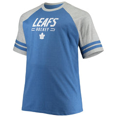 Toronto Maple Leafs Big & Tall Raglan T-Shirt - Heathered Blue - NHL 4672918