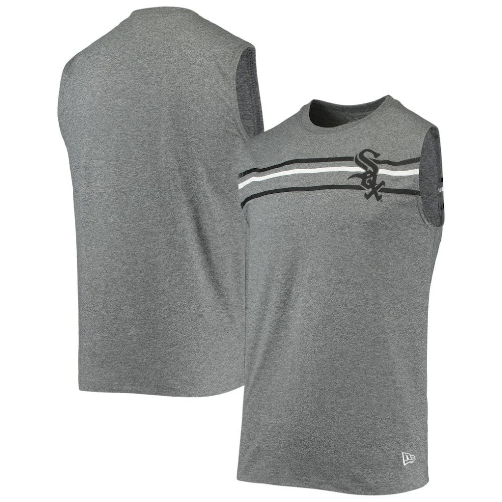 Chicago White Sox New Era Muscle Tank Top - Heathered Gray - New Era on Sale