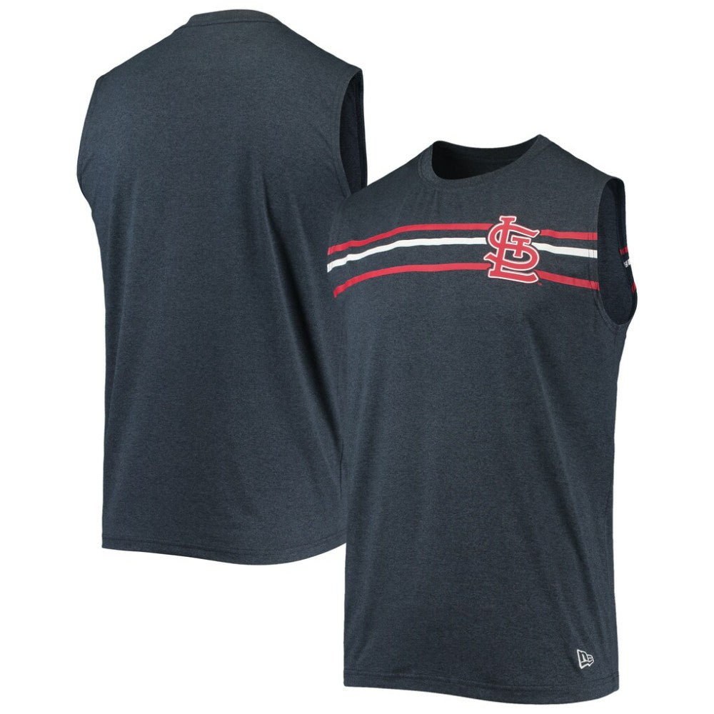 St. Louis Cardinals New Era Muscle Tank Top - Heathered Navy - New Era on Sale