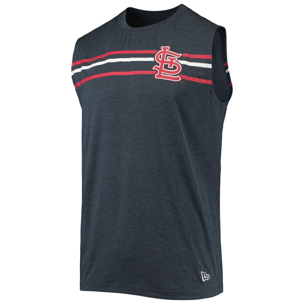 St. Louis Cardinals New Era Muscle Tank Top - Heathered Navy - New Era on Sale