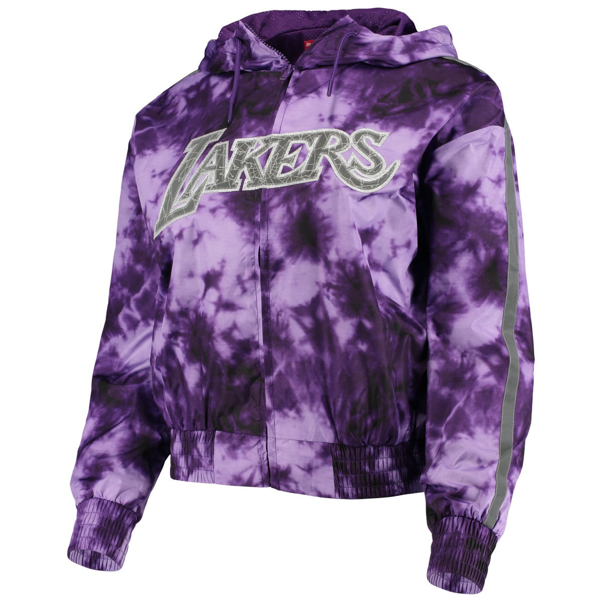 Los Angeles Lakers Women's Galaxy Sublimated Windbreaker Pullover Full-Zip Hoodie Purple | Mitchell & Ness discount
