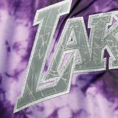 Los Angeles Lakers Women's Galaxy Sublimated Windbreaker Pullover Full-Zip Hoodie Purple | Mitchell & Ness discount