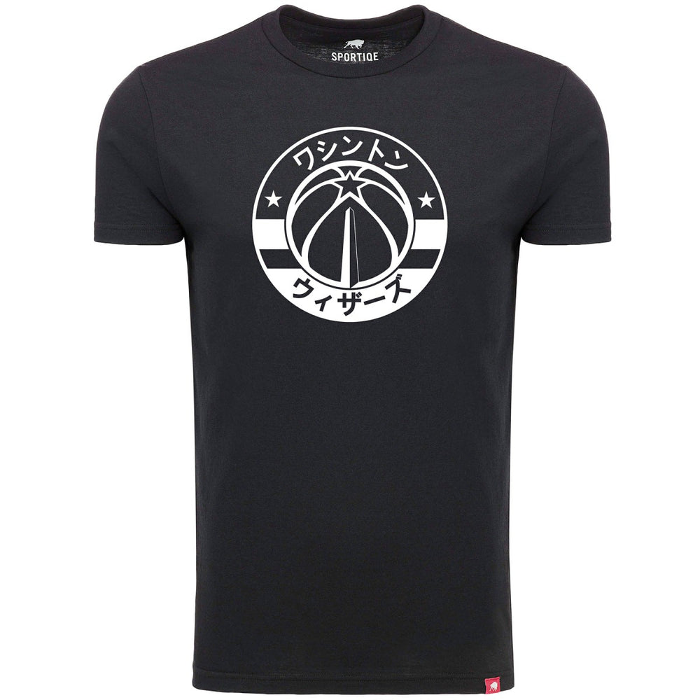 Washington Wizards Sportiqe Japanese Language Comfy Tri-Blend T-Shirt Black