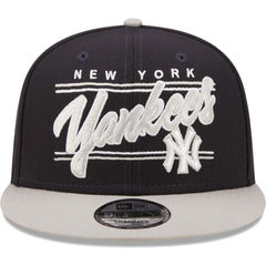 New York Yankees New Era Team Script 9FIFTY Adjustable Snapback Hat - Navy/Gray - New Era on Sale