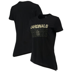 St. Louis Cardinals Levelwear Women's Birch Delta Asymmetrical T-Shirt - Black - MLB on Sale
