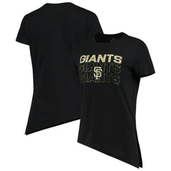 San Francisco Giants Levelwear Women's Birch Delta Asymmetrical T-Shirt - Black - MLB Sale