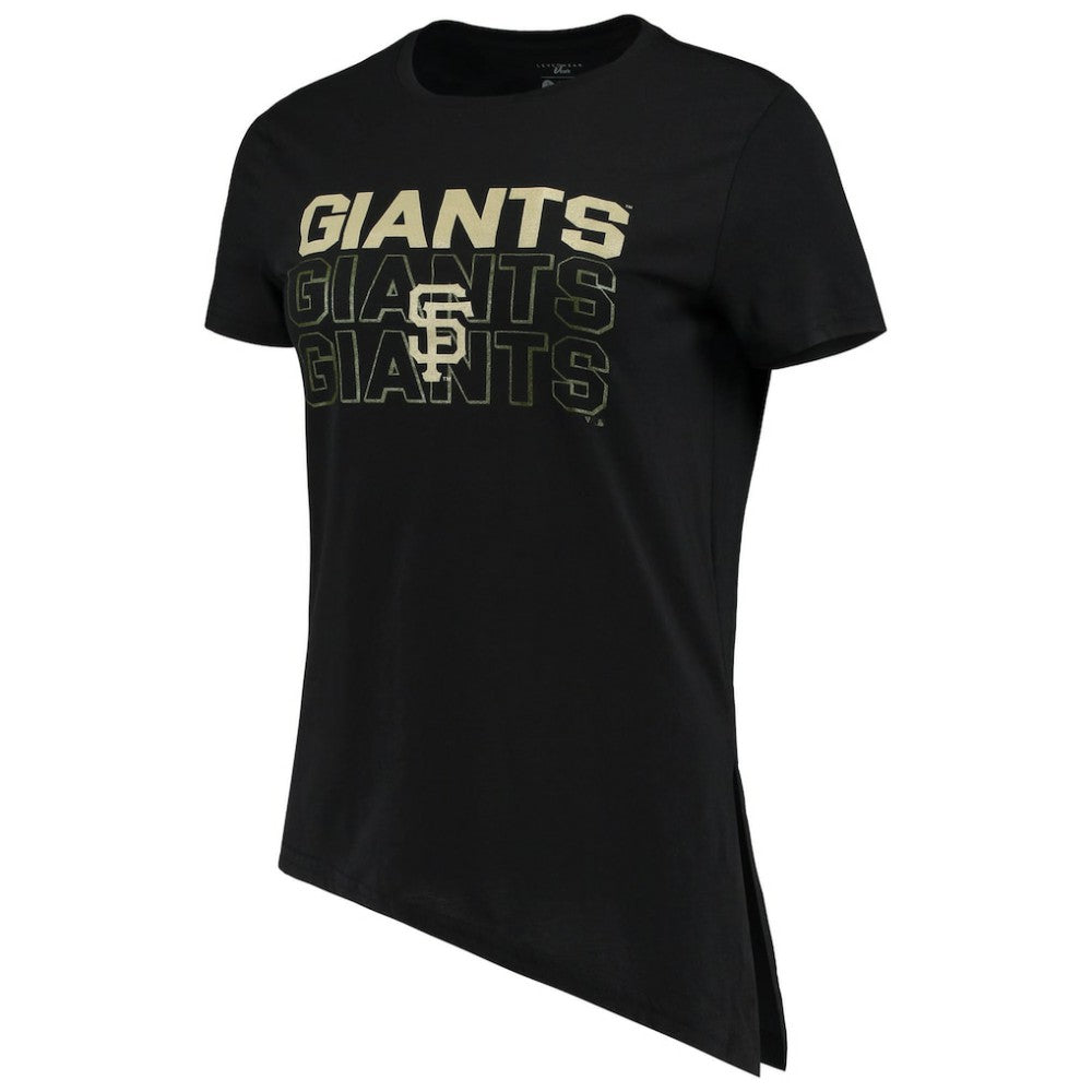 San Francisco Giants Levelwear Women's Birch Delta Asymmetrical T-Shirt - Black - MLB Sale