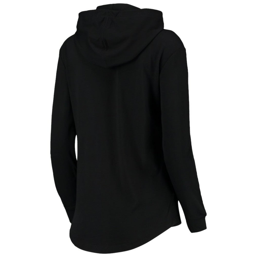Chicago Cubs Levelwear Women's Vivid Scuba Neck Pullover Hoodie - Black - MLB Sale