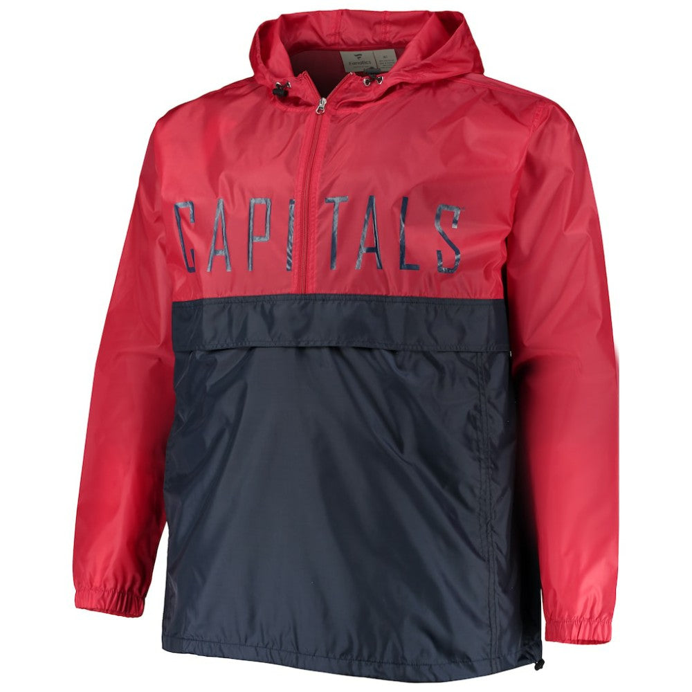 Washington Capitals Big & Tall Anorak Half-Zip Pullover Hoodie - Red - NHL 4675559