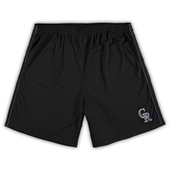 Colorado Rockies Big & Tall Mesh Shorts - Black - MLB Lifestyle