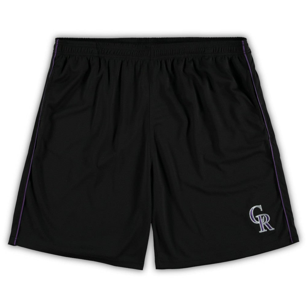 Colorado Rockies Big & Tall Mesh Shorts - Black - MLB Lifestyle