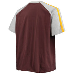 San Diego Padres Big & Tall Circular Raglan T-Shirt - Brown/Heathered Gray - MLB Lifestyle