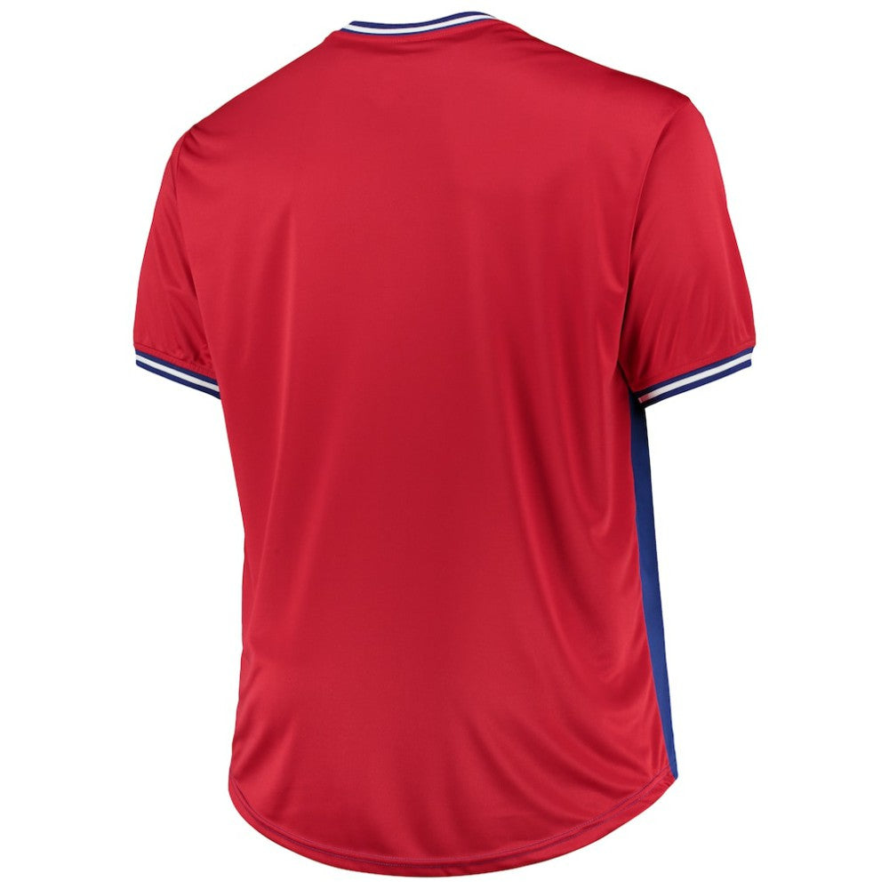 Chicago Cubs Solid V-Neck T-Shirt - Royal/Red - MLB Online