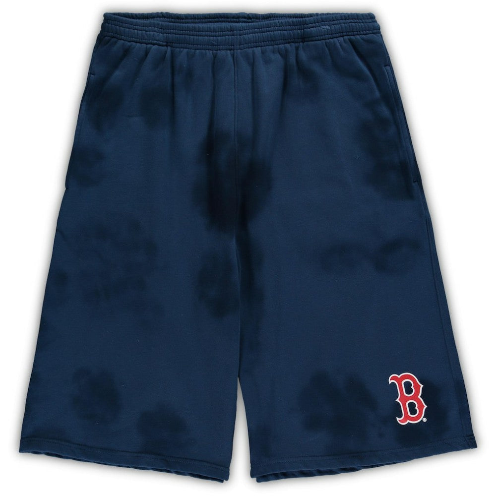 Boston Red Sox Big & Tall Tye Dye Fleece Shorts - Navy - MLB Sale
