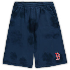 Boston Red Sox Big & Tall Tye Dye Fleece Shorts - Navy - MLB Sale