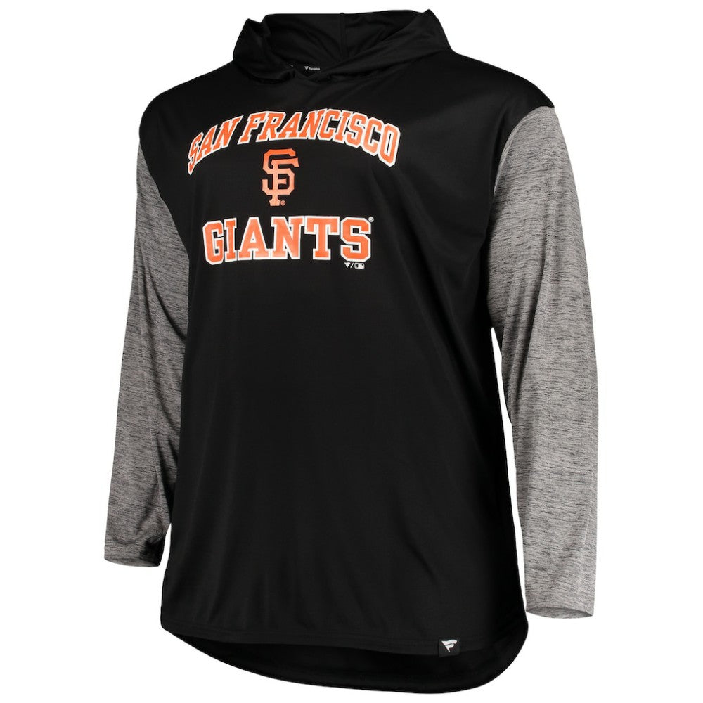 San Francisco Giants Big & Tall Wordmark Club Pullover Hoodie - Black/Heathered Black - MLB on Sale