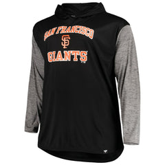 San Francisco Giants Big & Tall Wordmark Club Pullover Hoodie - Black/Heathered Black - MLB on Sale